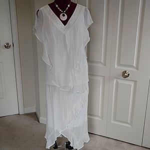 I.N. Studio Skirt and Blouse Set